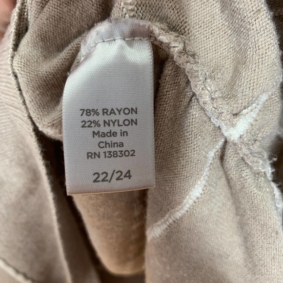 3/$20 AVENUE plus size brown striped ruched side lightweight sweater SZ 22/24 - Picture 4 of 7